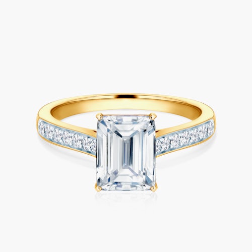 Pierścionek zaręczynowy SAVICKI: złoty, topaz